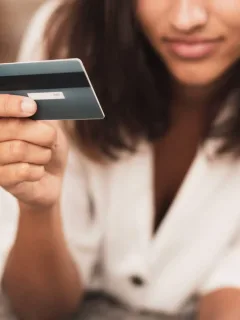 A woman holding her CareCredit