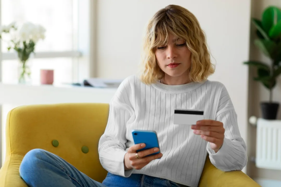 woman worried about major errors on her credit card