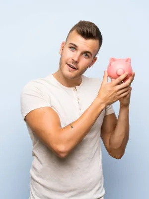 A man learning How to save money fast.