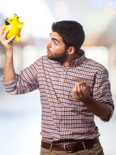 A man learning how to borrow money.