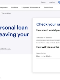 US Bank Personal Loan website.