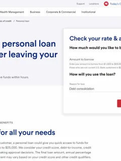 US Bank Personal Loans page.