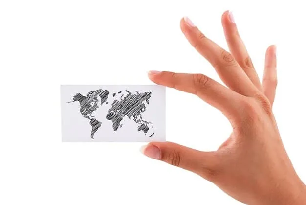 A person's hand holding a credit card, confidently pointing towards a world map with highlighted travel destinations and luxury icons, symbolizing smart use of concierge services for global experiences.