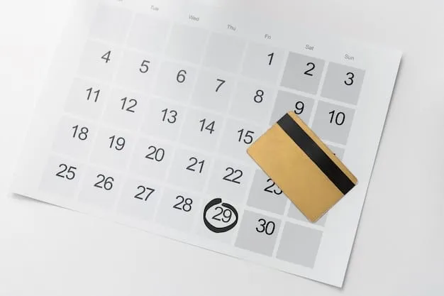 A calendar with the date circled and a credit card statement, emphasizing the importance of timing for fee waiver requests.