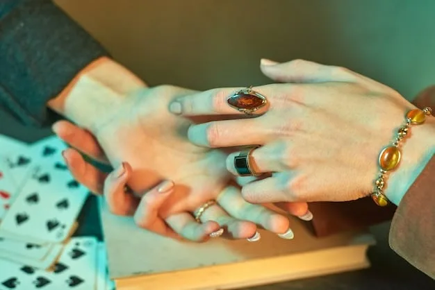 A close-up of hands adorned with a mix of vintage-inspired cocktail rings and modern gold bands, showcasing the fusion of retro glam and contemporary trends. Warm, inviting lighting.