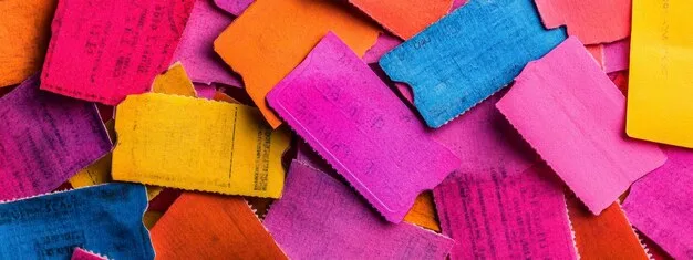A detailed flat lay of various swatches of fabric in bold, bright colors, each with a small leaf or natural element beside it, symbolizing the use of natural dyes and sustainable practices in achieving vibrant hues, set against a tactile, eco-friendly background.