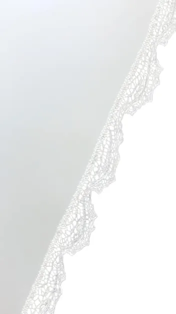 A close-up of a delicate white lace trim on a cottagecore blouse, with subtle floral embroidery.