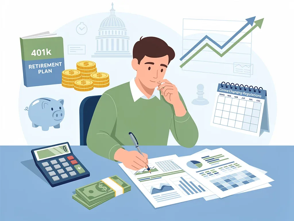 Person reviewing financial documents, symbolizing retirement planning adjustments.