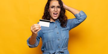 woman worried about credit card debt