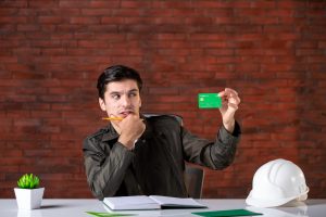 man in doubt about having a joint credit card