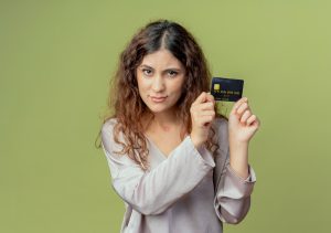 woman has joint credit card following financial tips