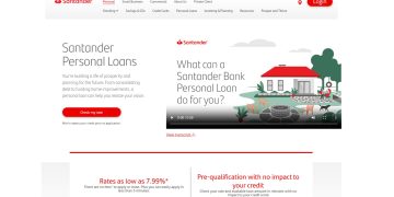 Santander Personal Loan website.