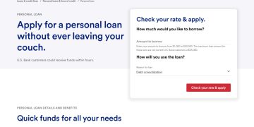 US Bank Personal Loans page.