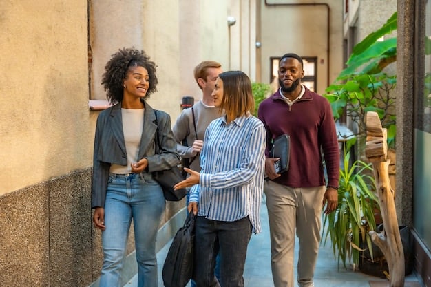 Diverse group of people in different US settings (e.g., city street, park, casual office) wearing modern athleisure, highlighting its versatility across various daily activities. The mood is confident and comfortable.