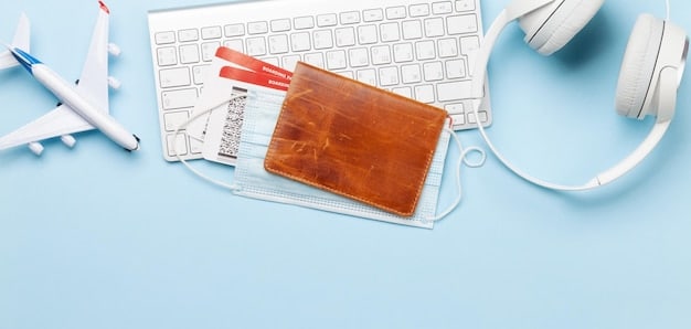A passport and plane tickets laid out on a table, partially covered by a credit card, symbolizing convenience and security in travel.